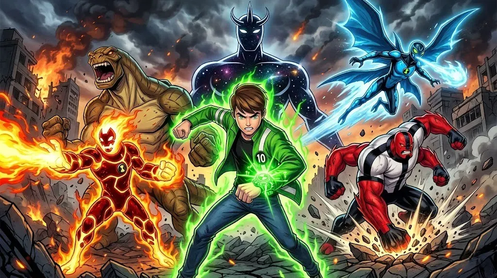 What are the top five Ben 10 aliens you'd want if you could borrow one for a day?