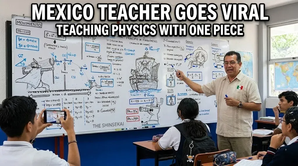 Mexico Teacher Goes Viral Teaching Physics With One Piece
