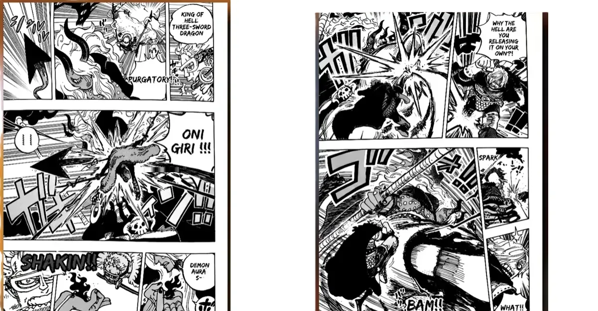 Zoro vs Imu and Sanji vs Imu
