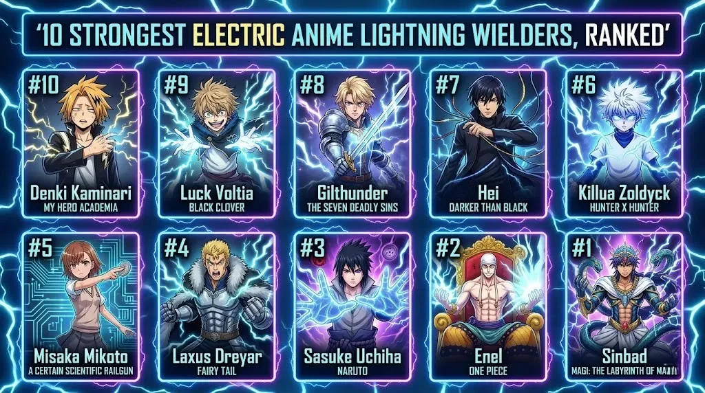 10 Strongest Electric Anime Lightning Wielders, Ranked