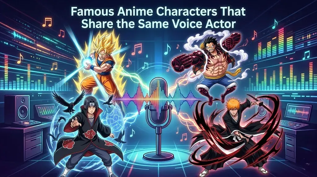15 Famous Anime Characters That Share the Same Voice Actor