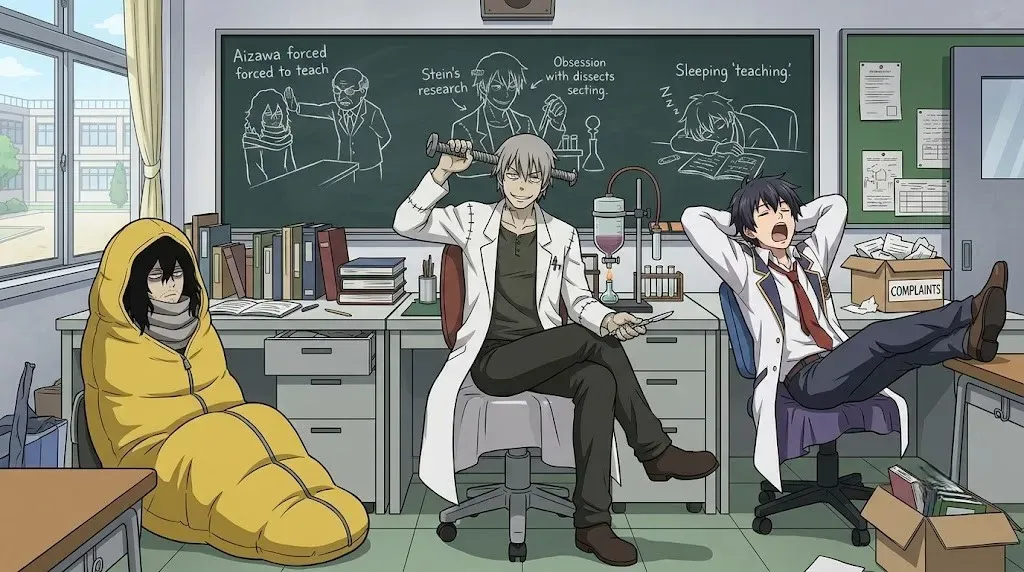 10 Anime Guy Teachers Who Taught for Ridiculous Reasons