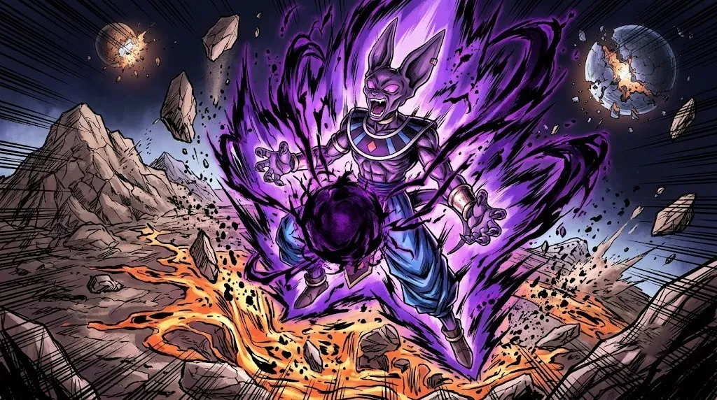 Unleashing Destruction: Beerus's Full Power Revealed in the Manga