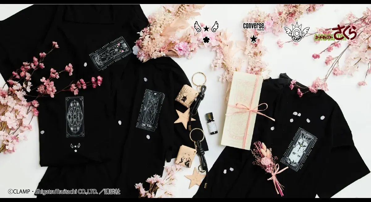 New CLAMP x CONVERSE T-shirts Feature "Cardcaptor Sakura" Cards