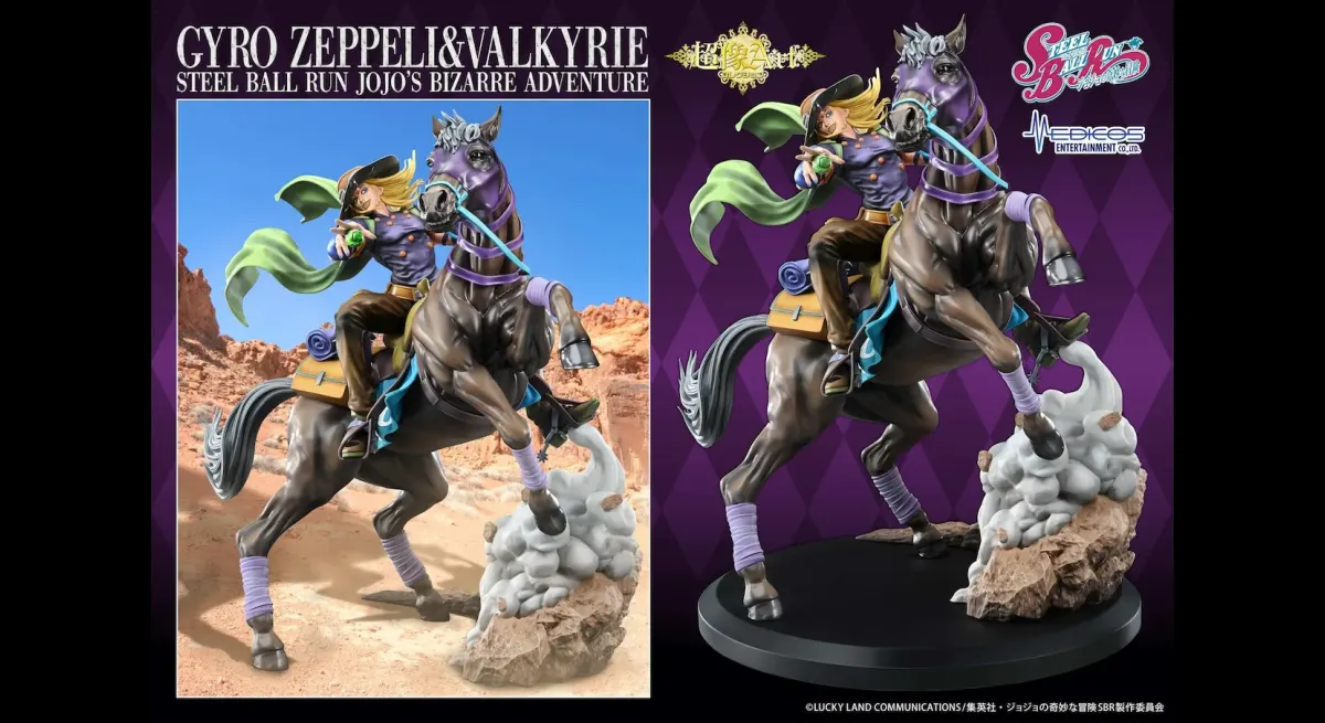 JoJo's Bizarre Adventure: Gyro & Valkyrie Statue Unveiled