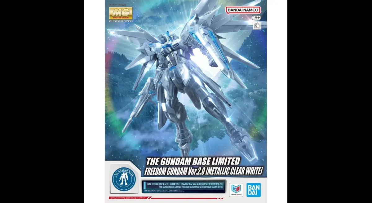 Freedom Gundam Gets Frosty Redesign in New MG 1/100 Clear‑White Release