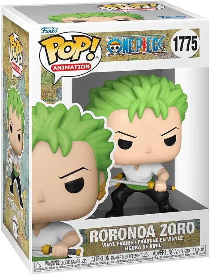 Funko Pop! Animation: One Piece – Roronoa Zoro Collectible Vinyl Figure with 1/6 Chase Variant Chance – Official Anime Merchandise