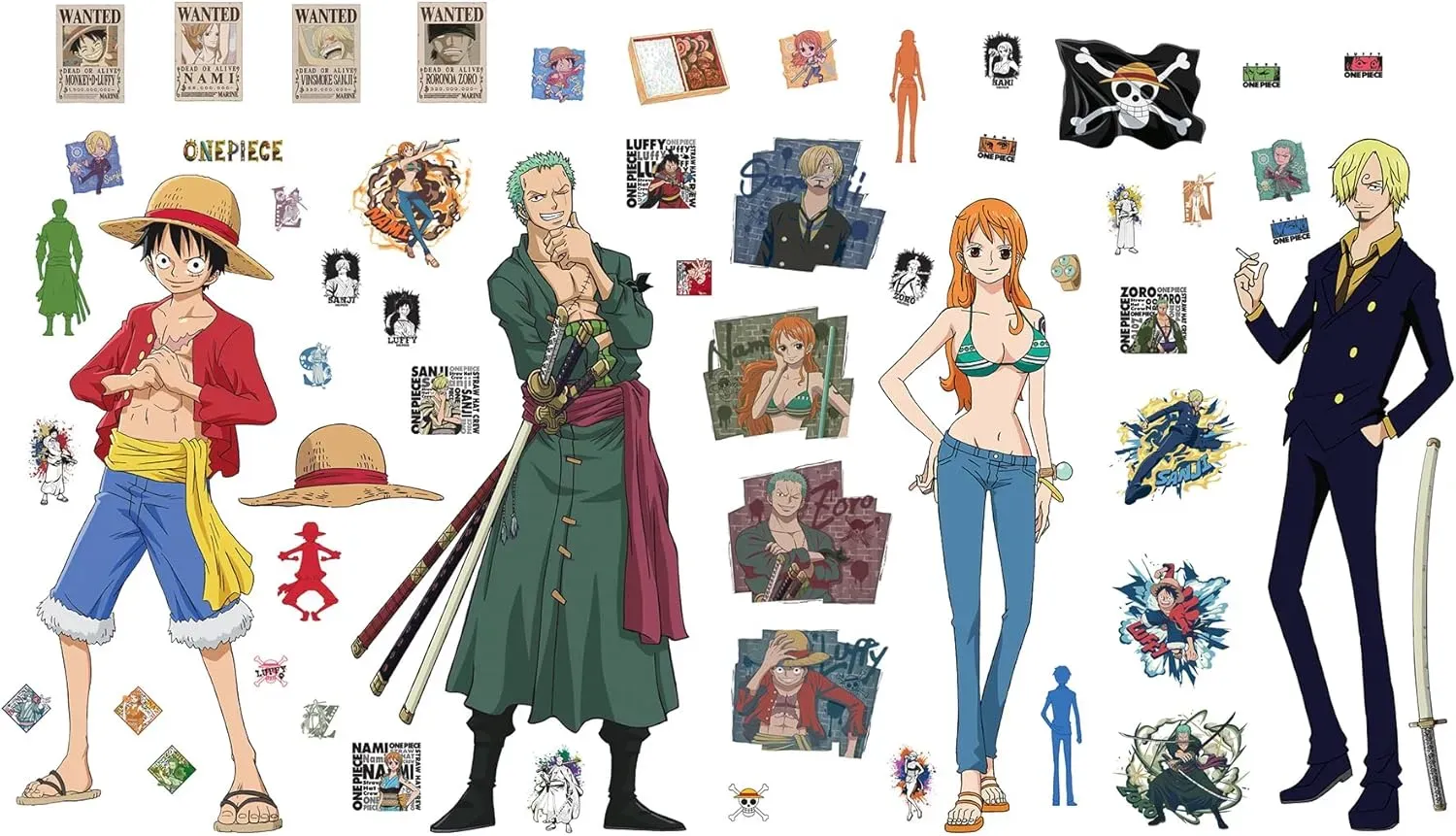 RoomMates One Piece Straw Hat Crew Peel & Stick Wall Decals