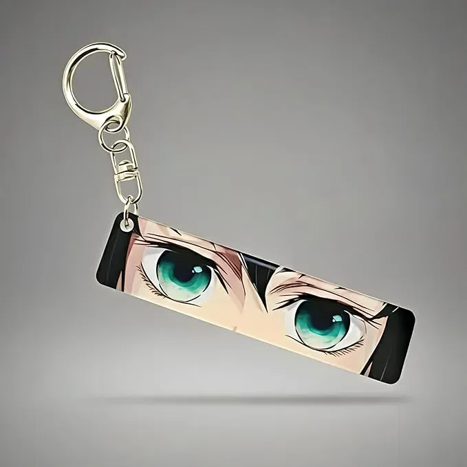 Demon Slayer Anime Glowing Eyes Keychain | Premium Otaku Key Ring