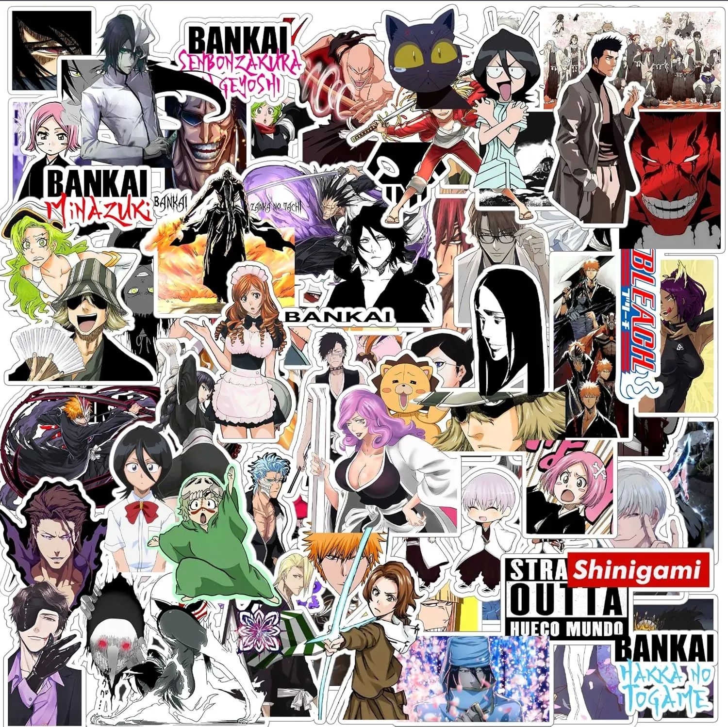 Bleach Anime Stickers 75+ Pack - Waterproof & Residue-Free