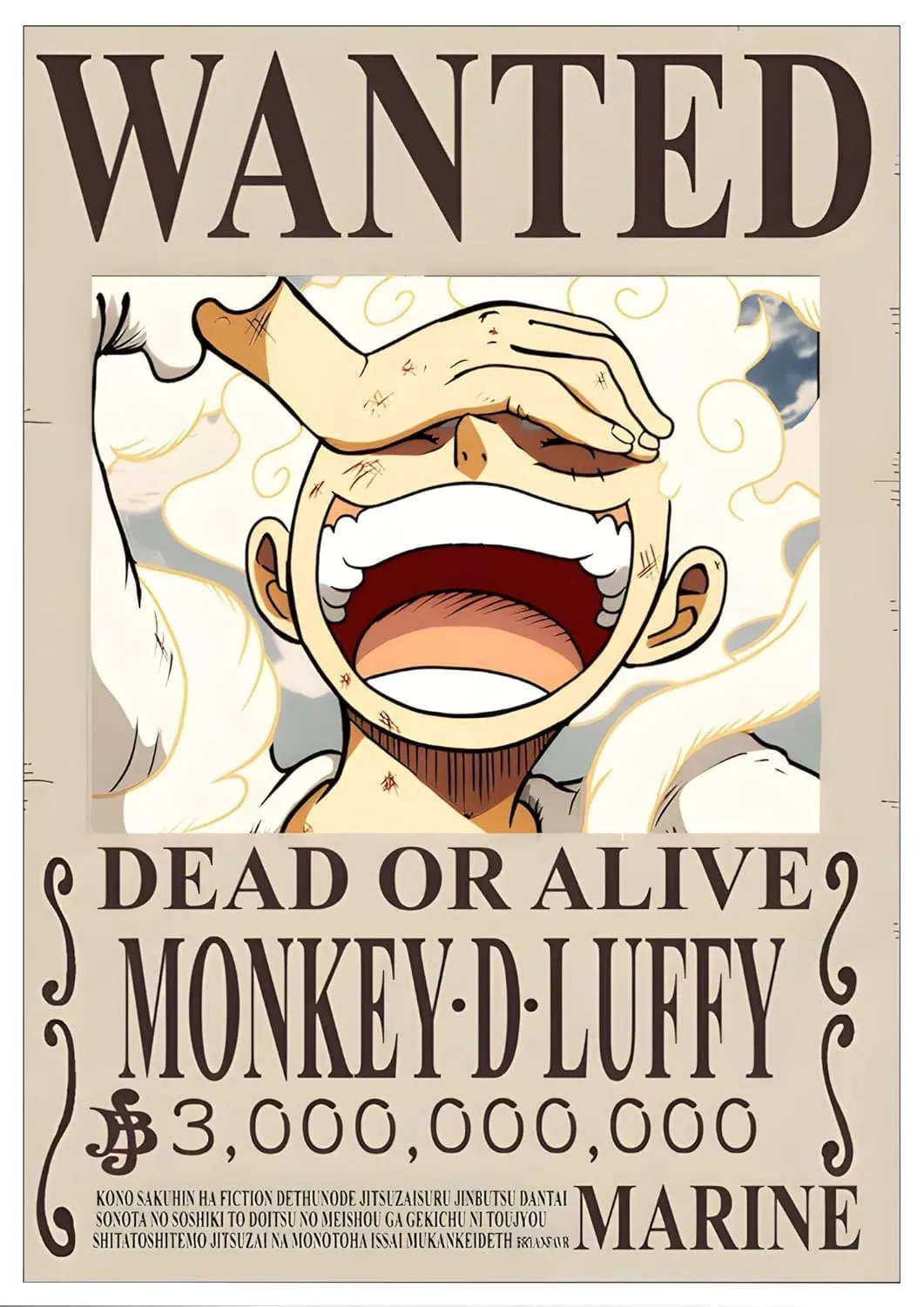 One Piece Luffy Wanted Poster | Premium Anime Wall Art Decor