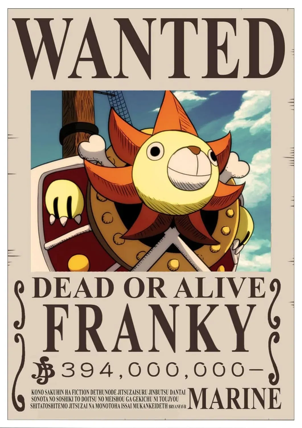 One Piece Wanted Poster Wall Art | Bounty Posters for Anime Fans