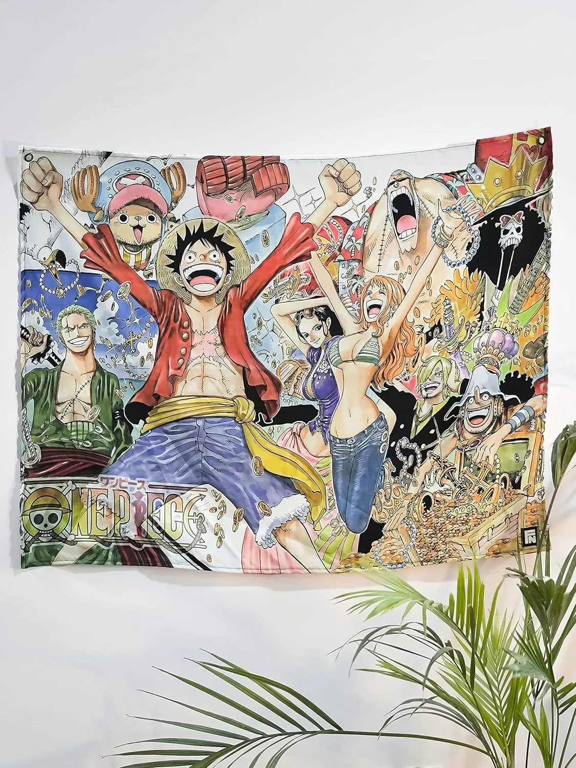 Mugiwara Pirates Anime Wall Tapestry | HD Satin Flag Decor